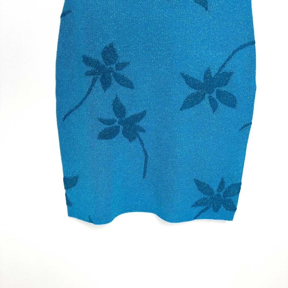 NWT White Fox Forever Dreaming Mini Bodycon Dress Blue Floral XXS - Picture 7 of 15
